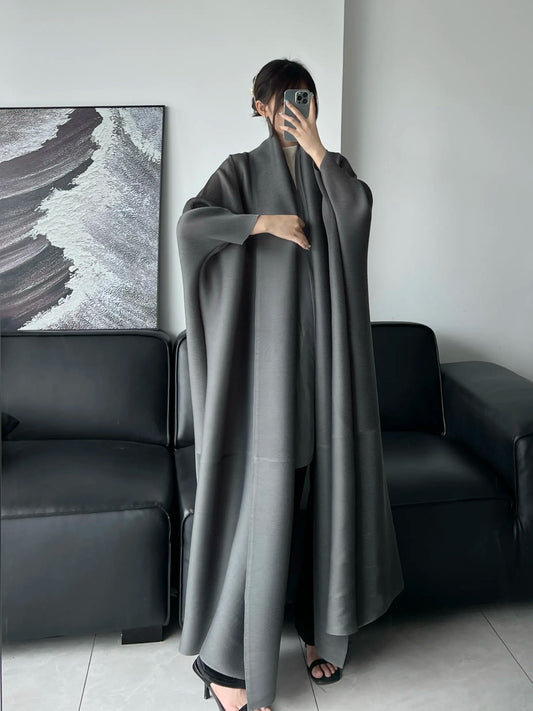 Grace in Grey Abaya (Fashion wear Abaya, Modest wear Abaya)